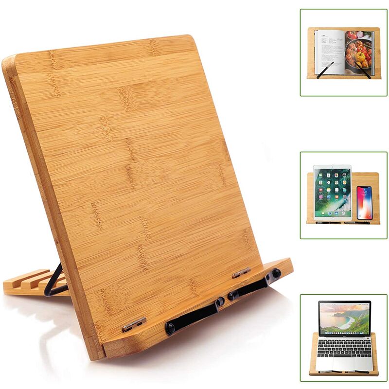 Bamboo Book Shelf Laptop Shelf 3
