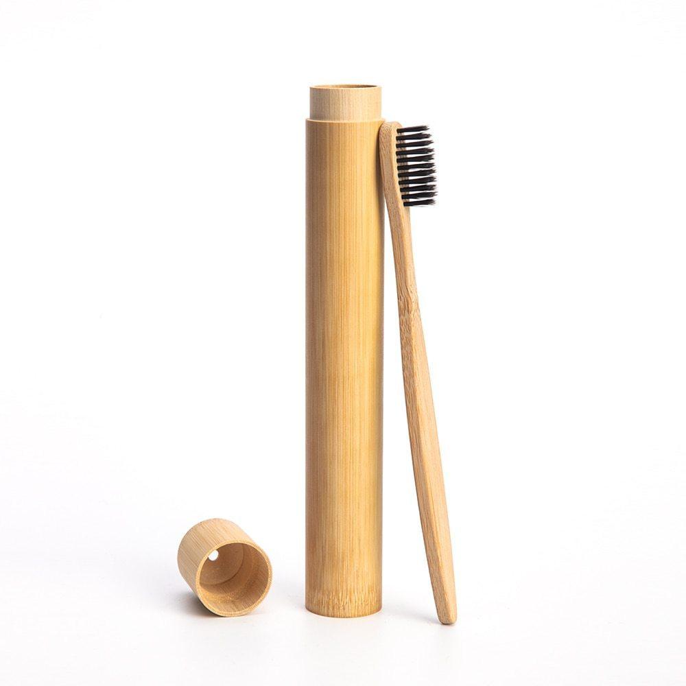 Bamboo Toothbrush With Tube
